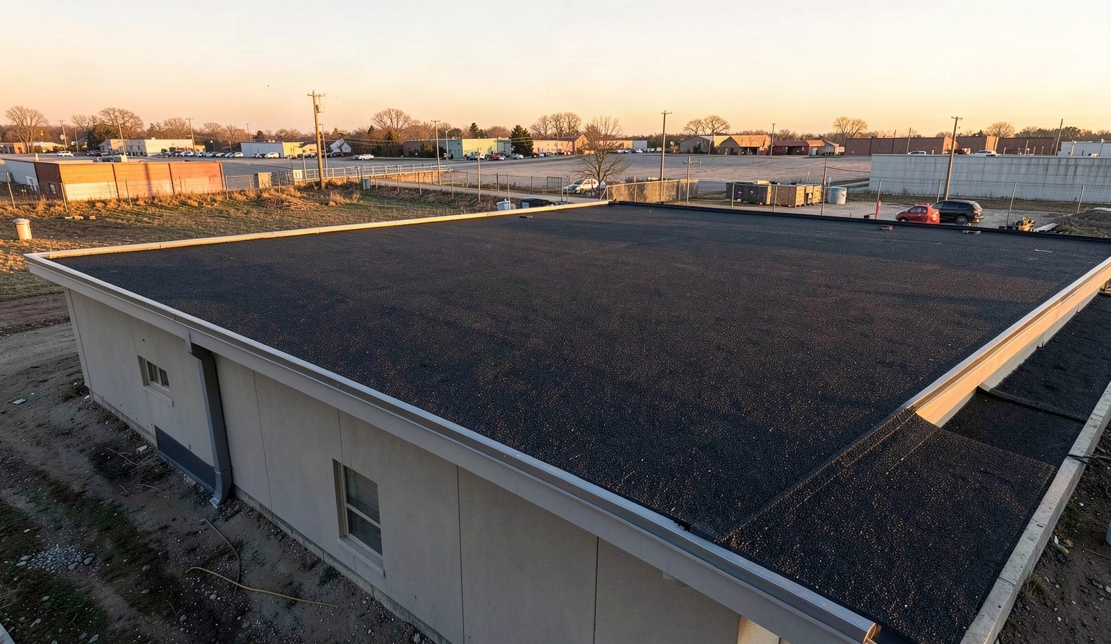 Builtup Roofing Systems Precision Work Close Up