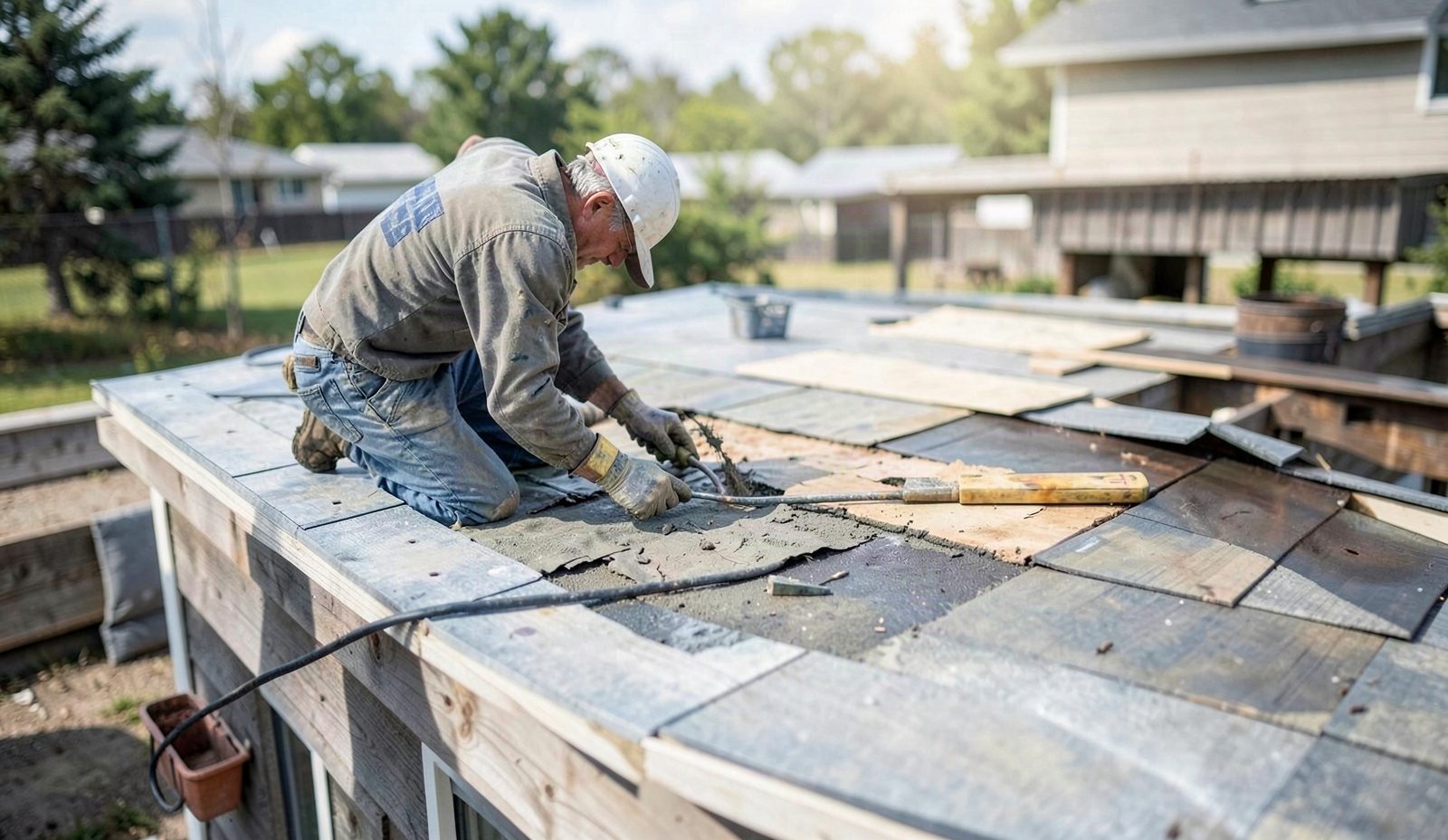 Commercial Roof Repair Checking The Readings
