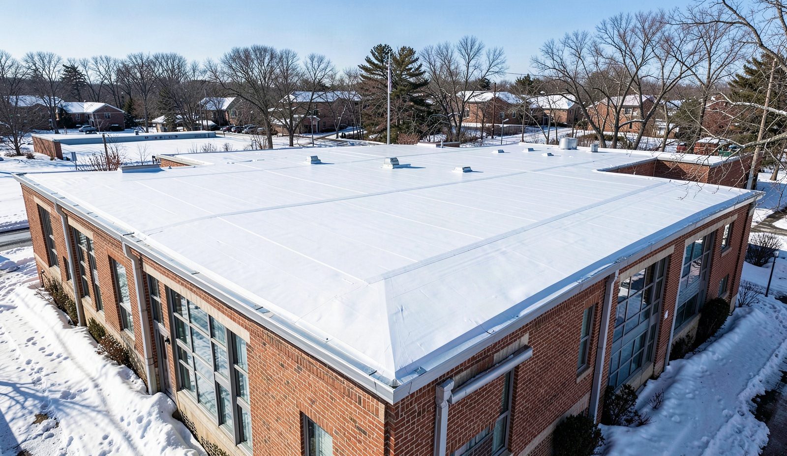 Commercial Roof Replacement Making The Repair