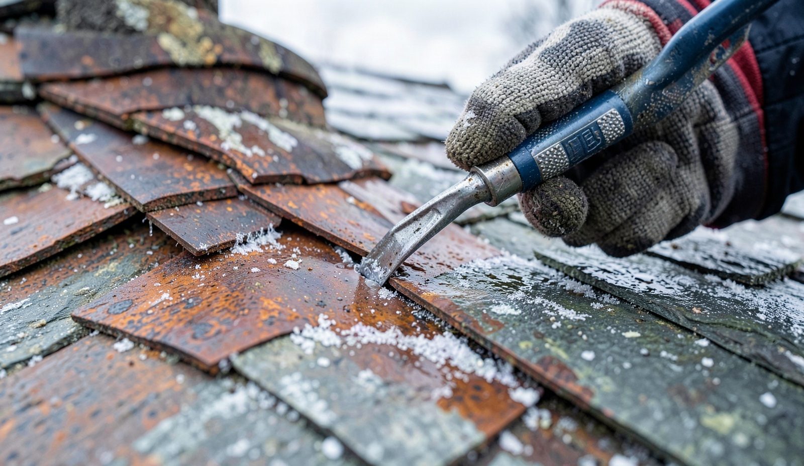 Cracked Or Damaged Flashing Inspection Close Up