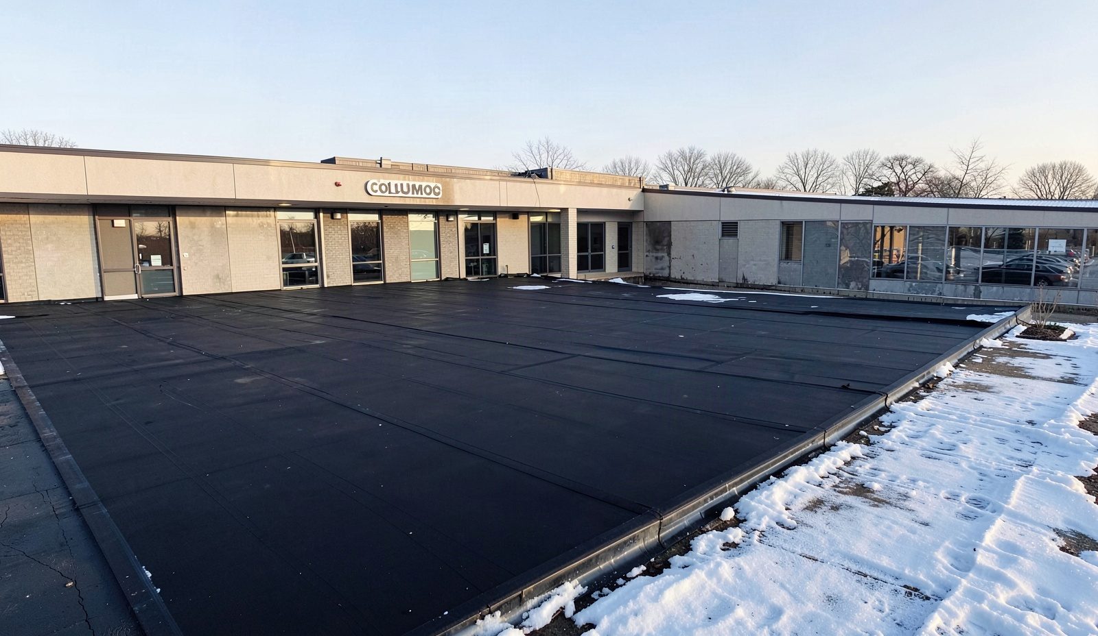 Epdm Flat Roofing Precision Work Close Up