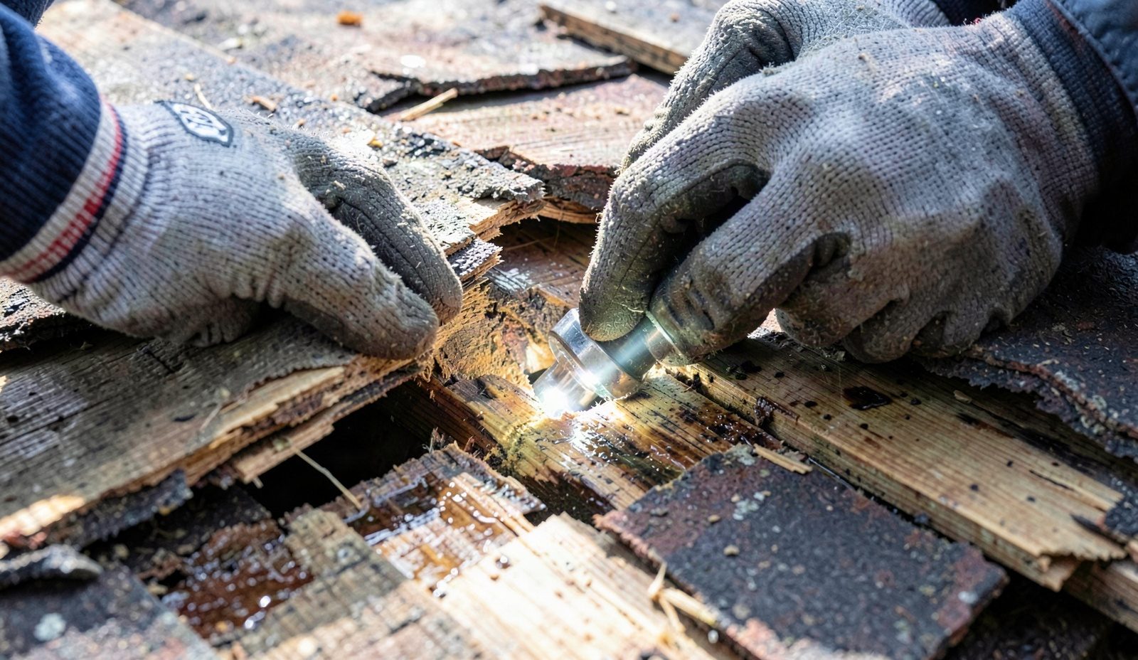 Fallen Tree Roof Damage Repair Testing And Diagnosis