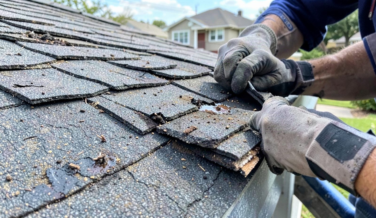 Gahanna Roofing Repair Work In Progress
