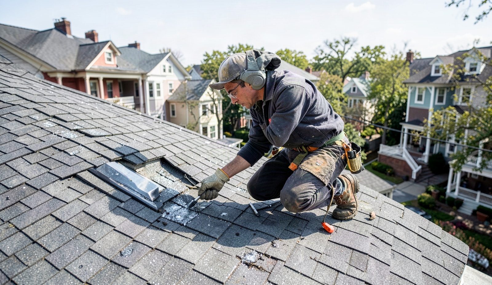 Hail Damage Roof Repair Morning Service Call