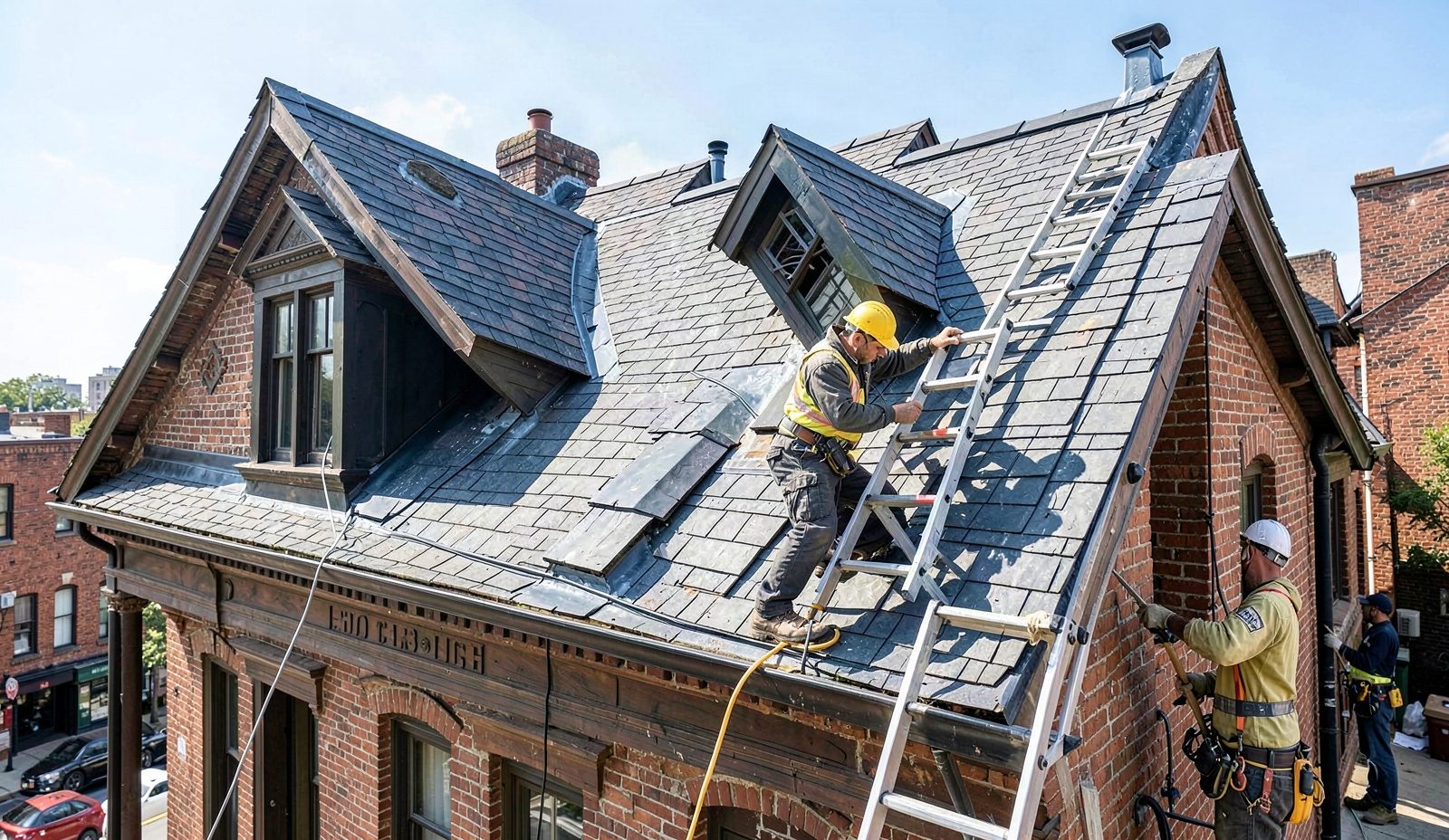 How To Choose A Roofing Contractor Service Truck At The Curb
