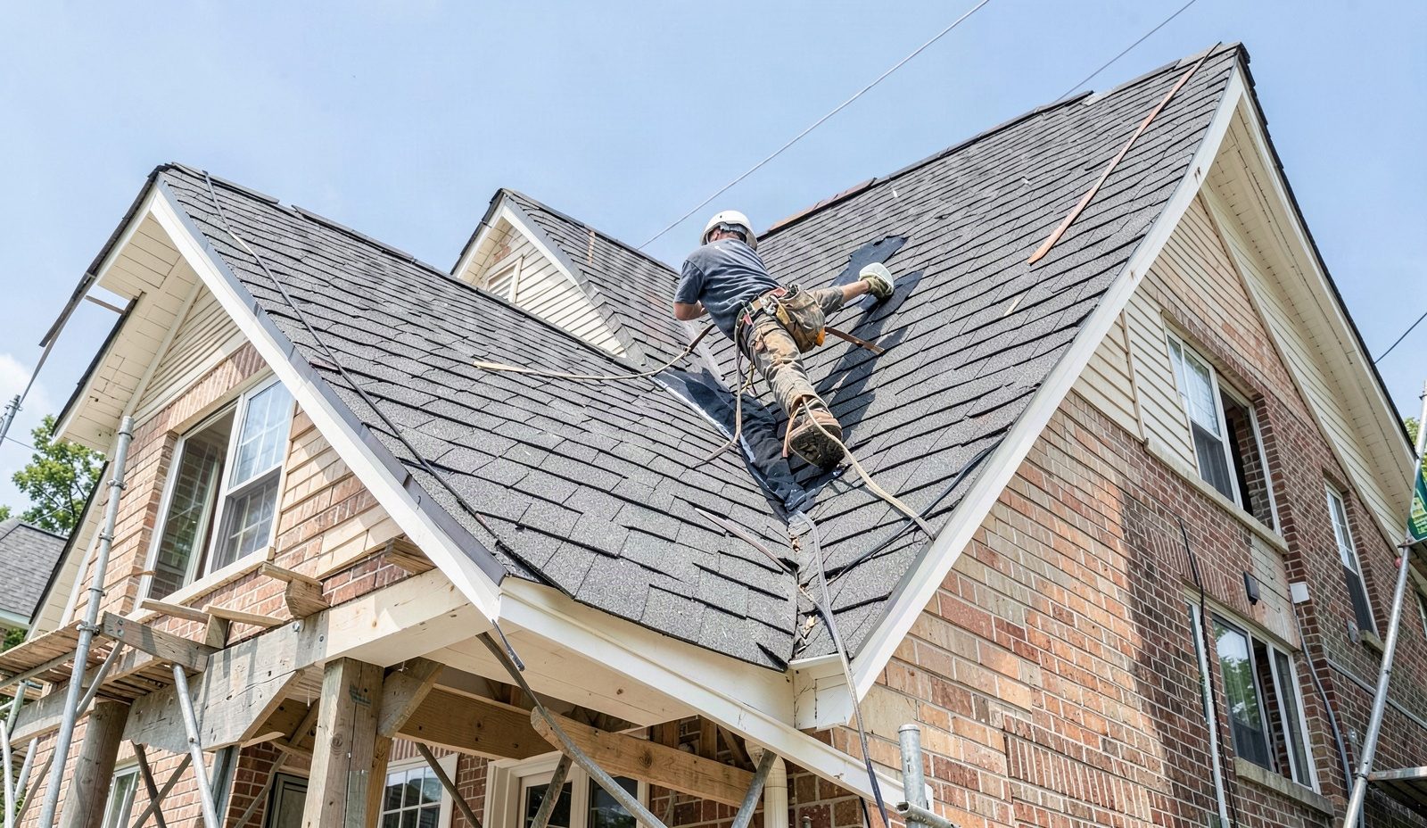 Multifamily And Apartment Roofing Technician At The Front Door