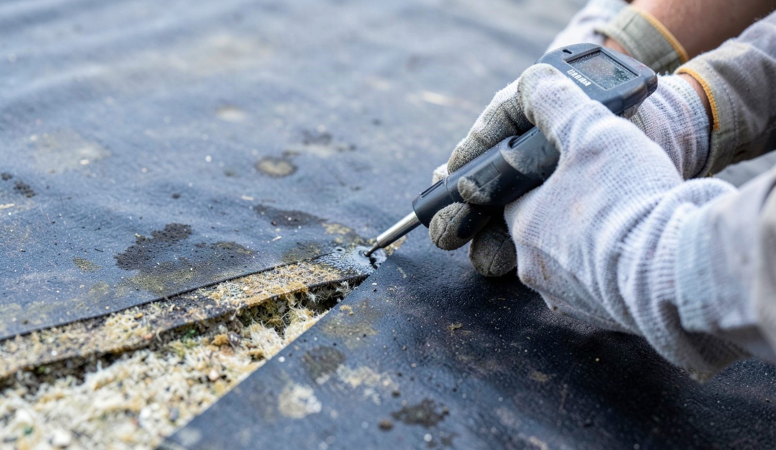 Ponding Water On Flat Roofs Testing And Diagnosis