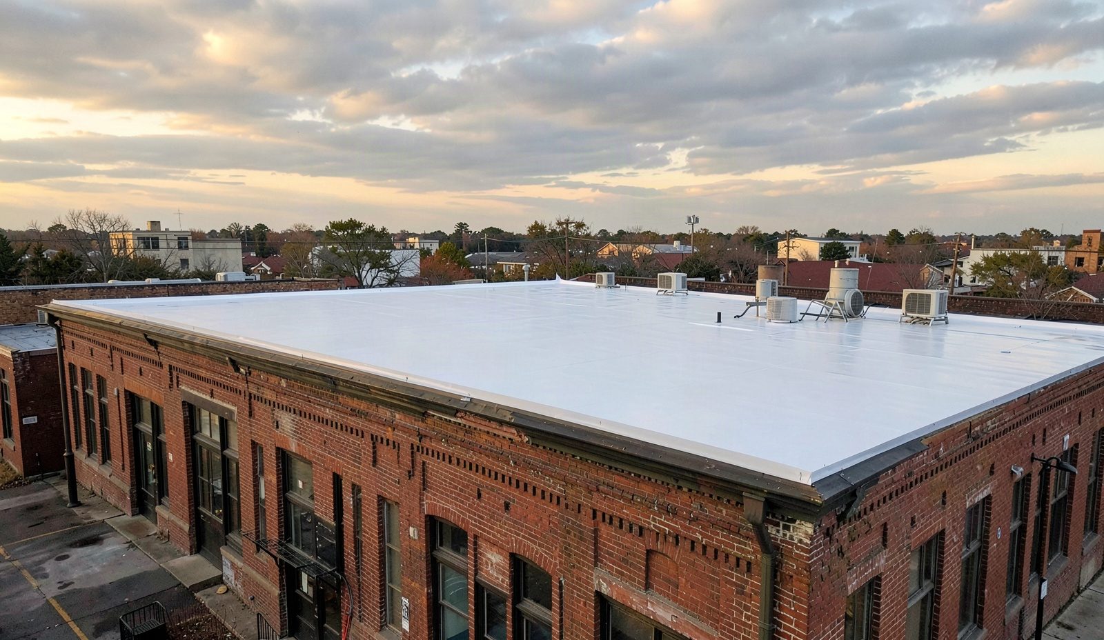 Pvc Roofing Installation Precision Work Close Up