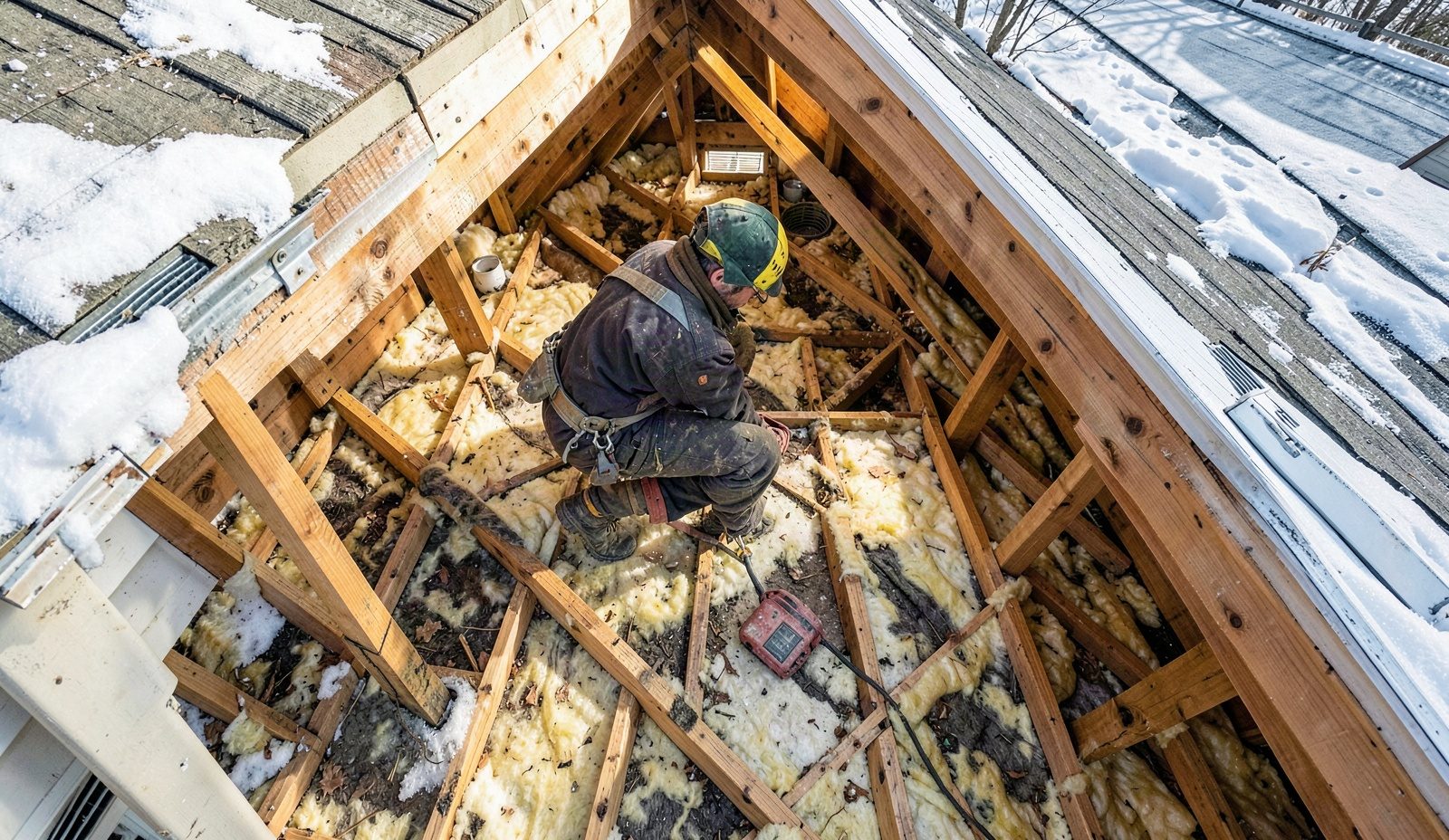 Roof Leak Repair Technician At The Front Door