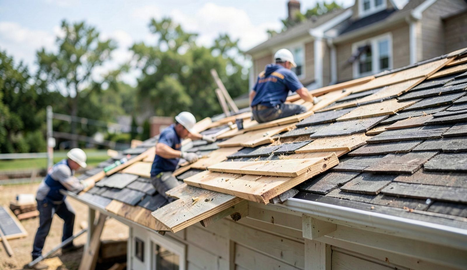 Roof Replacement Precision Work Close Up