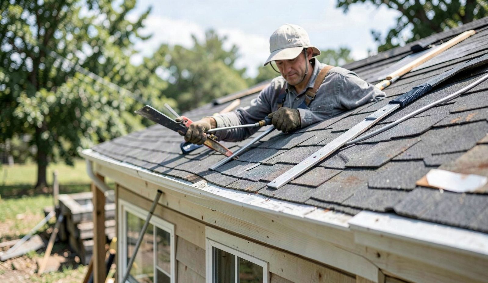 Roof Ventilation Services Technician At The Front Door