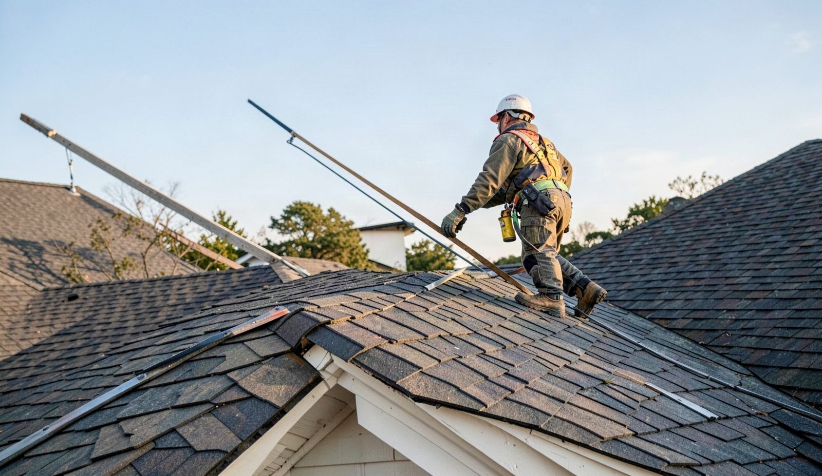 Sagging Roofline Service Truck At The Curb