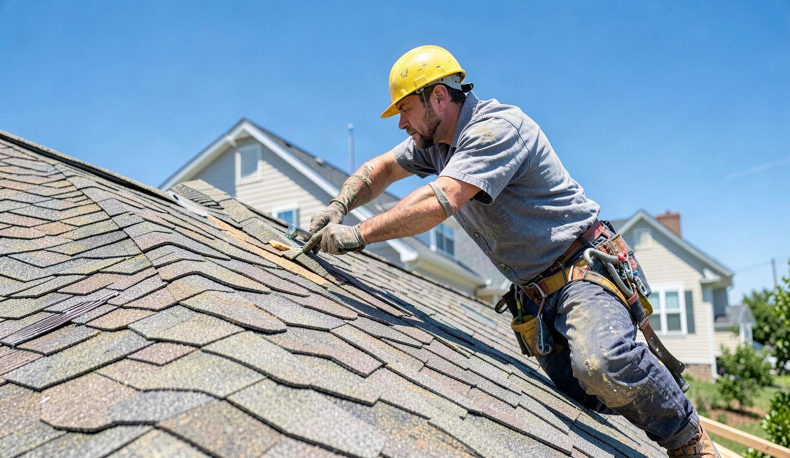 Sameday Roof Repair Team On The Job