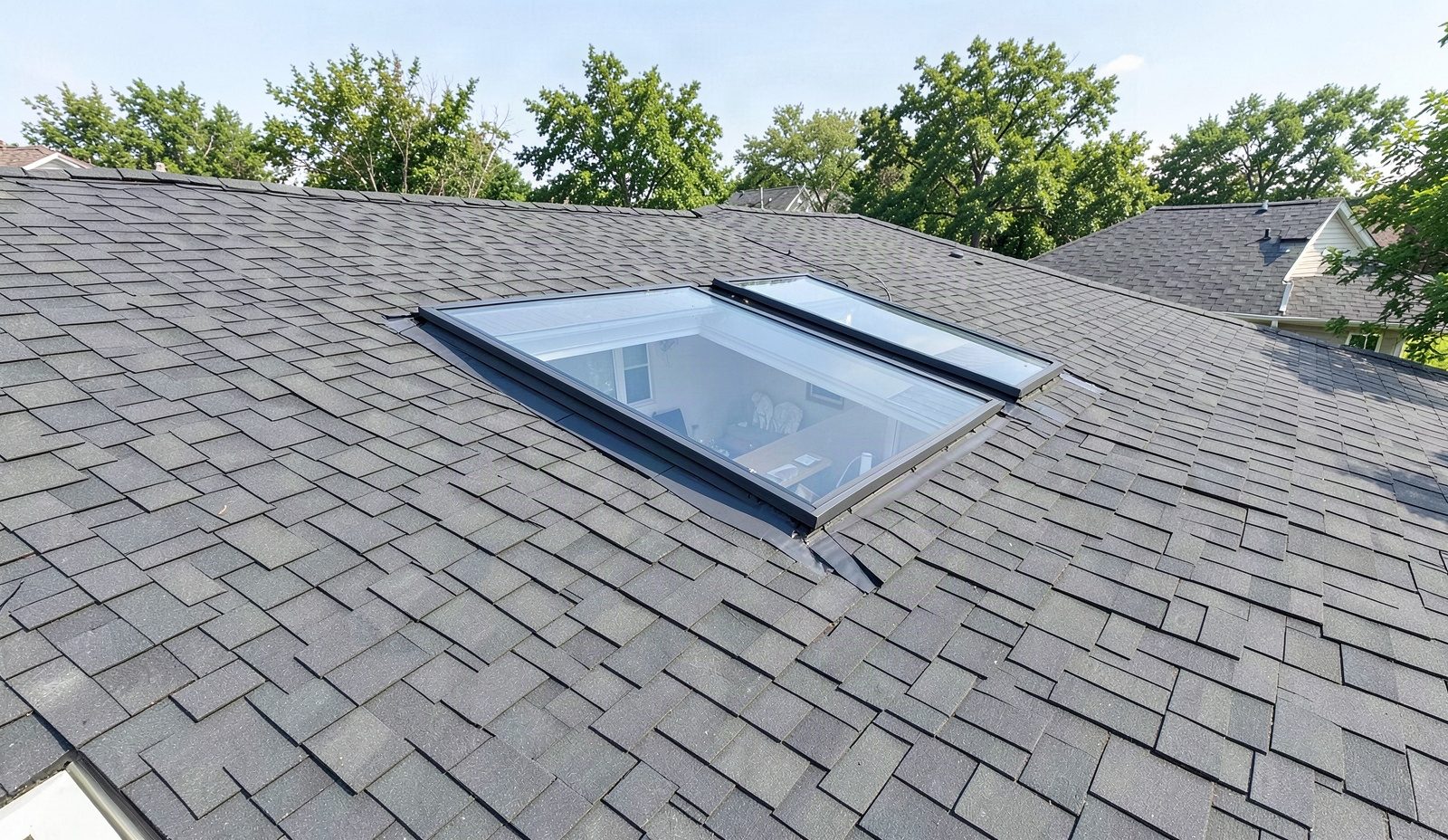 Skylight Installation And Repair Precision Work Close Up