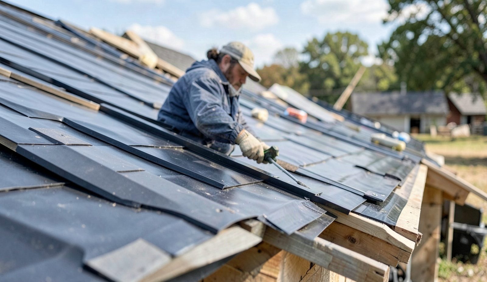 Tpo Roofing Systems Repair Work In Progress